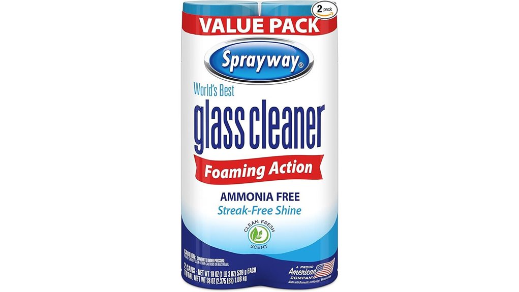 foaming aerosol glass cleaner