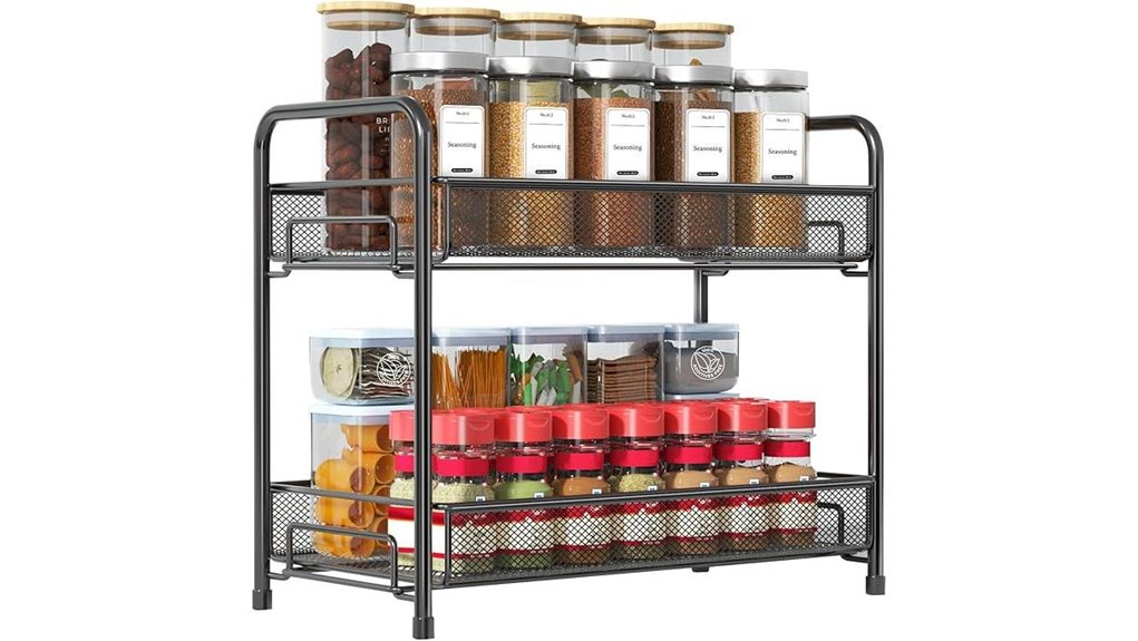 foldable metal spice rack