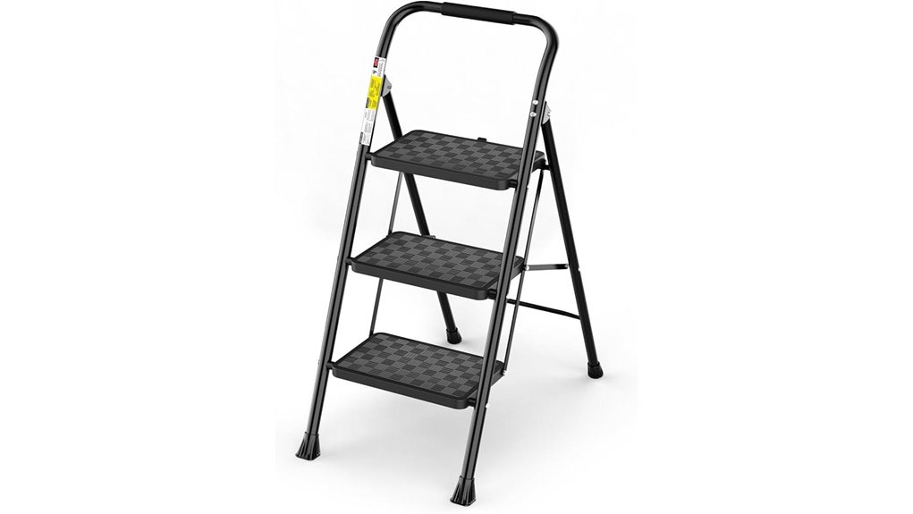 folding ladder with cushioned handle
