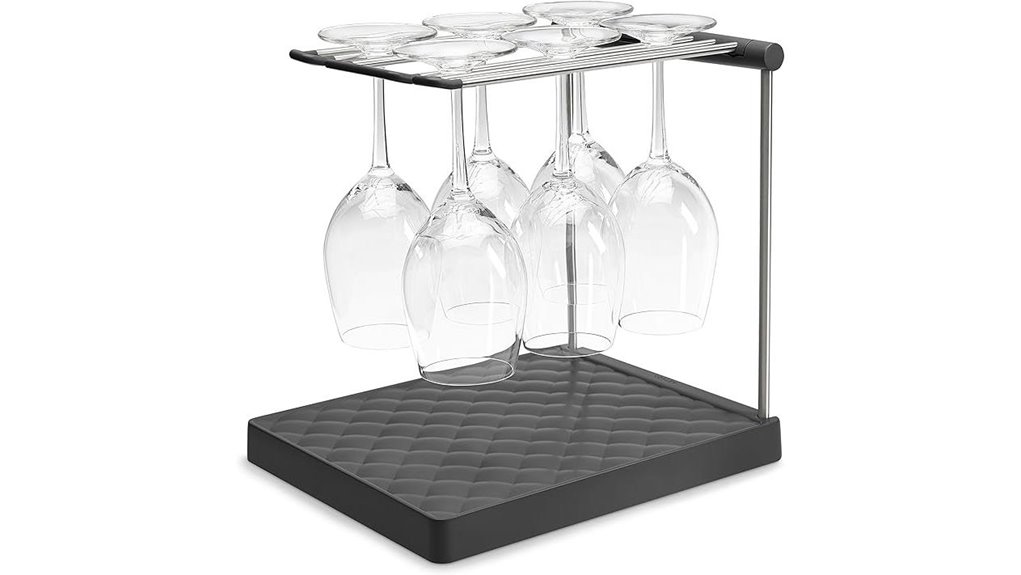 folding wine glass rack