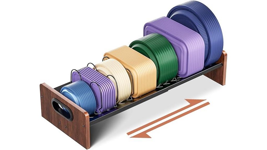 food container lid organizer