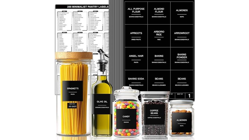 food storage label set