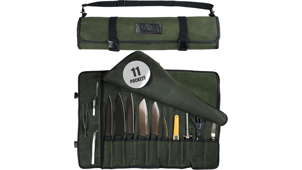 forest green knife bag