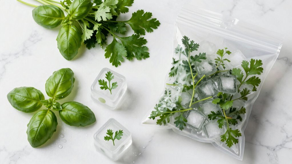 freeze herbs for future use