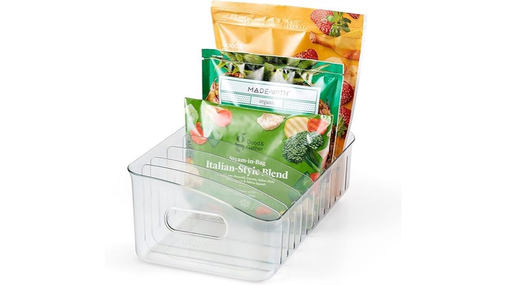 freezer bin with dividers