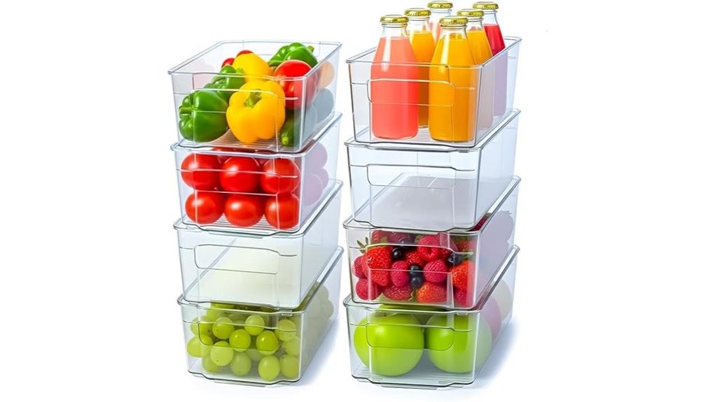 fridge organizer bin set