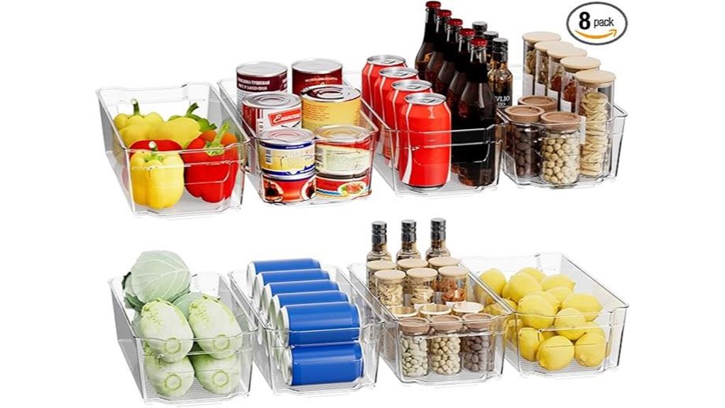 fridge organizer bins set