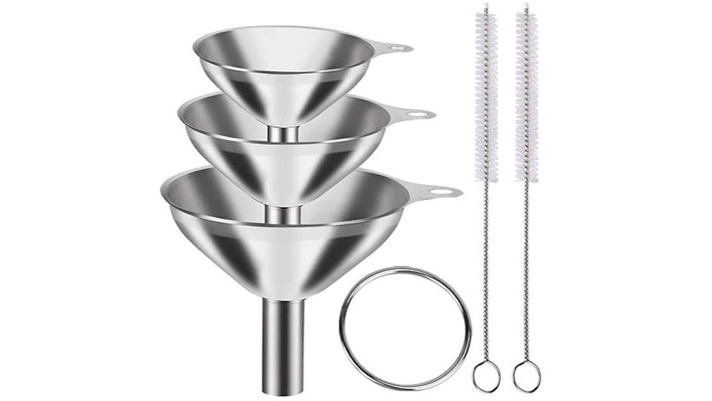funnel set with brushes