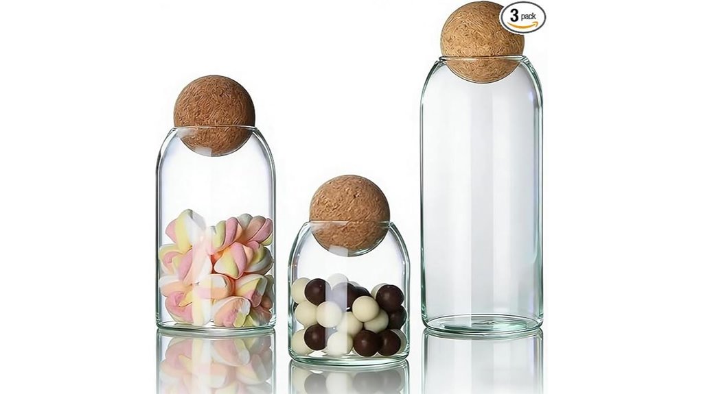 glass jars with corks