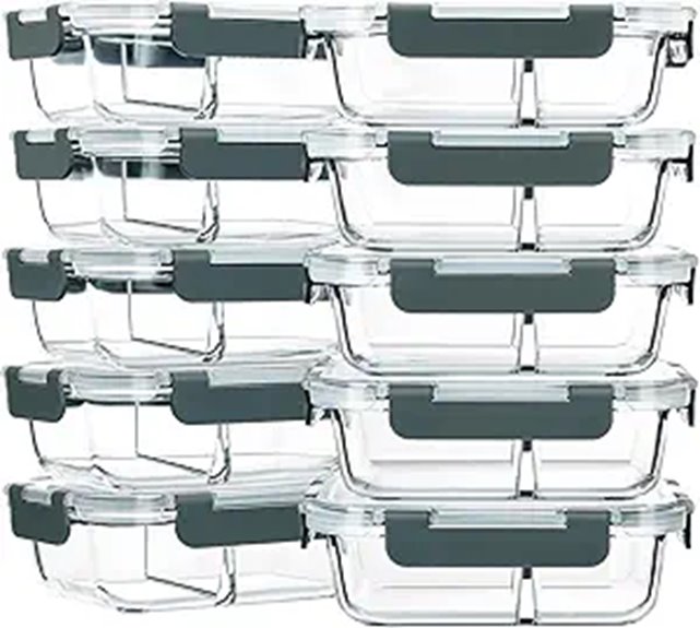 glass meal prep containers