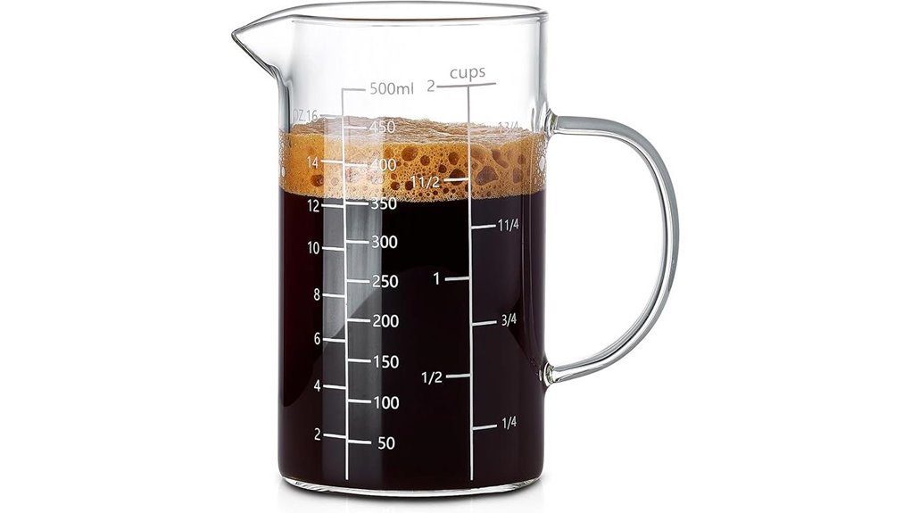 glass measuring cup 500ml