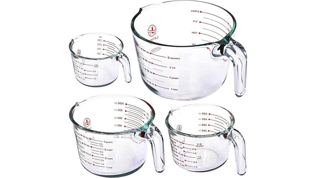 glass measuring cup set