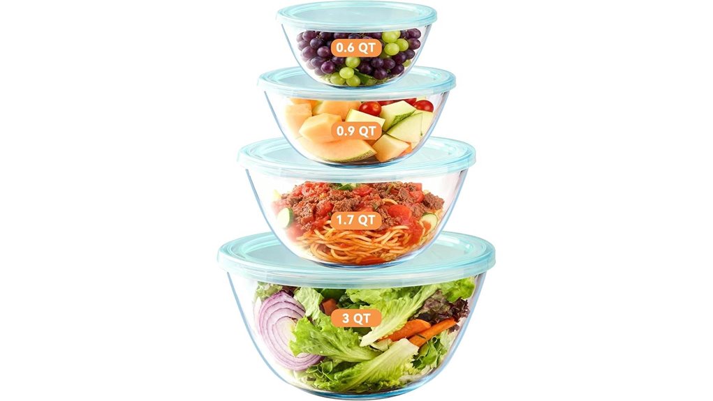 glass mixing bowls set