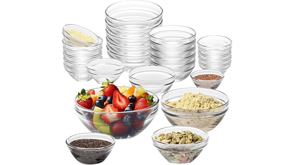 glass prep bowls set