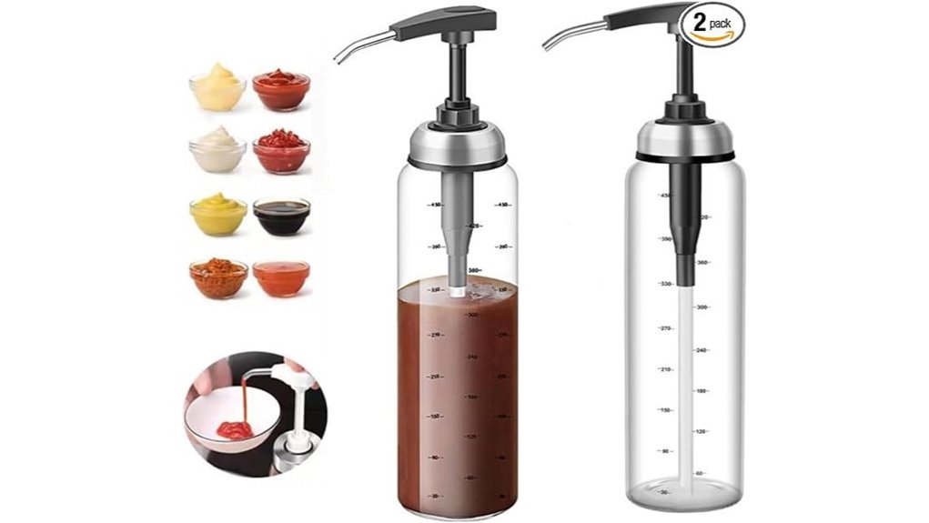 glass sauce pump dispenser