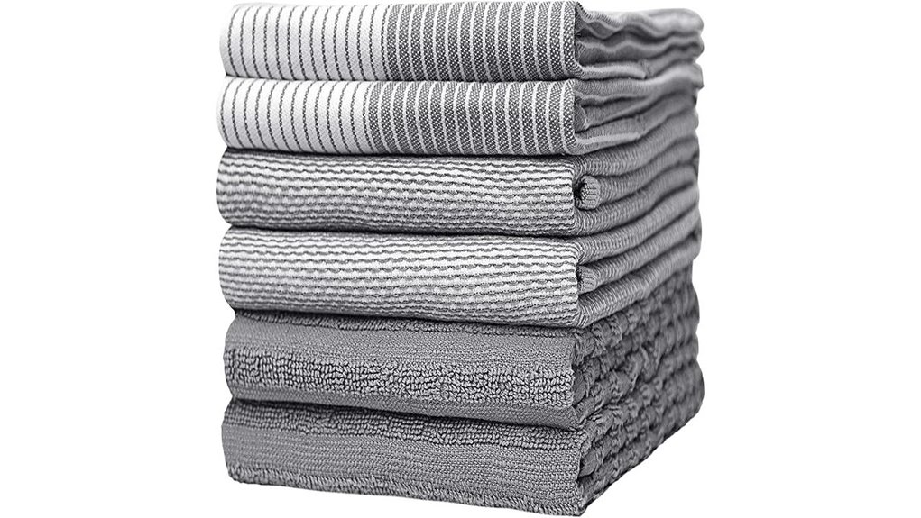gray kitchen towels pack