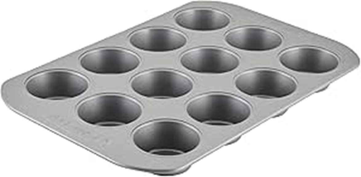 gray nonstick muffin pan