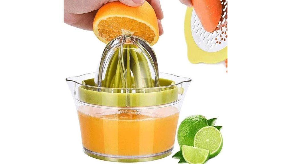 green citrus juicer set