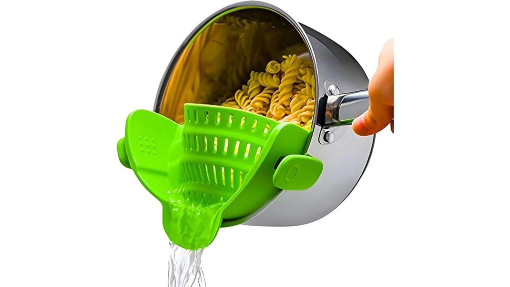 green clip on strainer tool