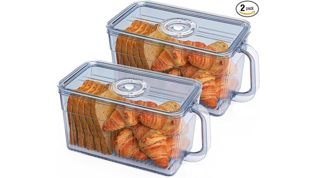 grey airtight bread boxes