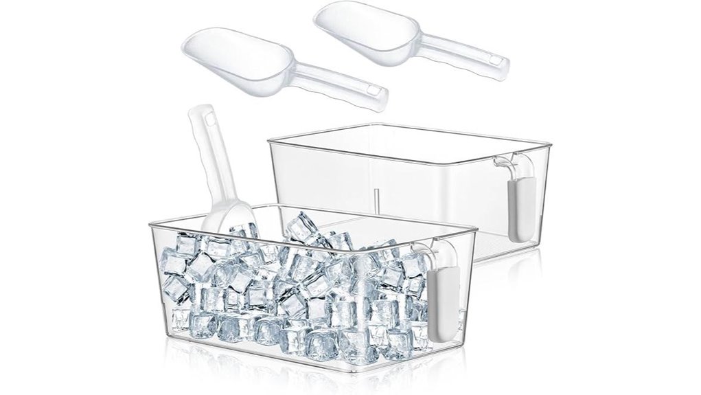 grey ice bin set
