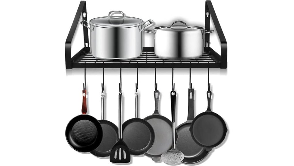 hanging kitchen cookware rack