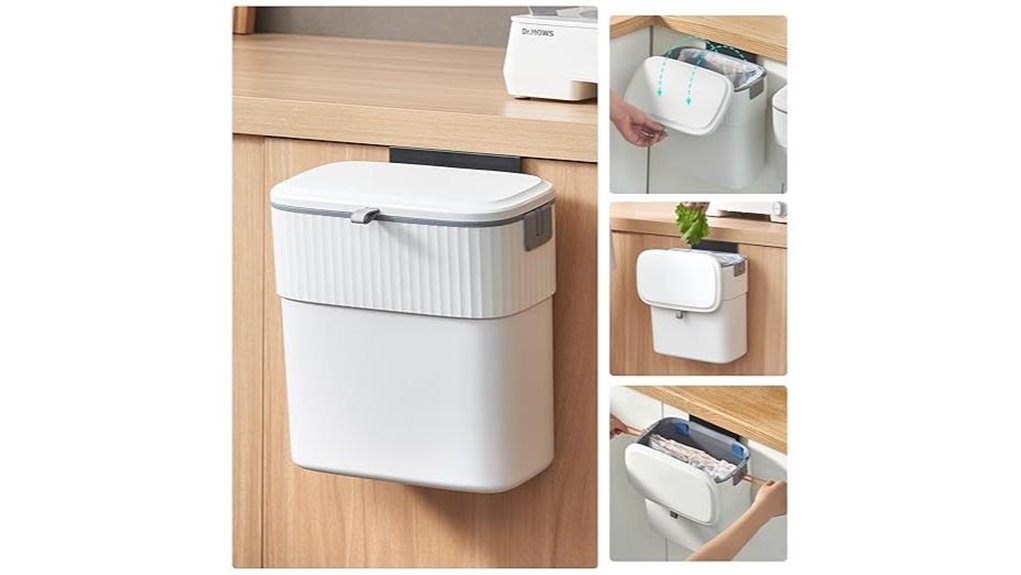 hanging kitchen trash can