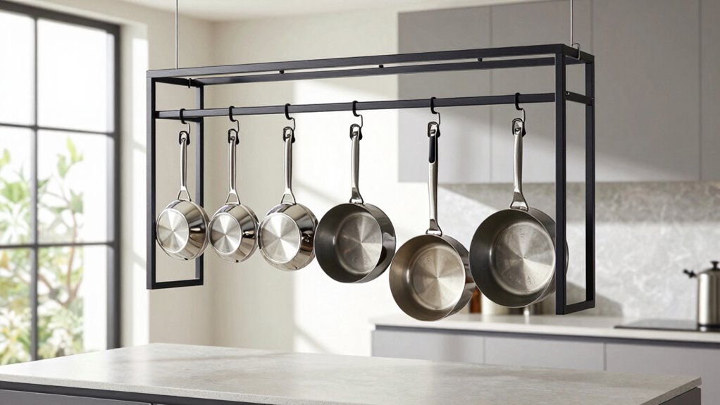 hanging pot organizers for kitchens
