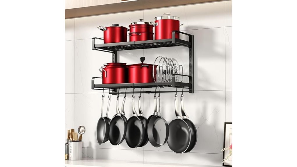 hanging pot rack shelf