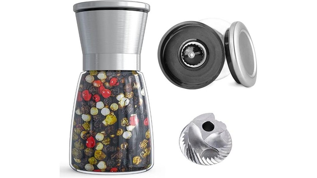 hardened steel pepper grinder