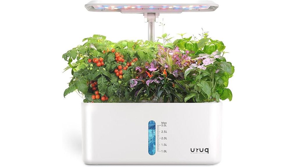 hydroponic garden with lights