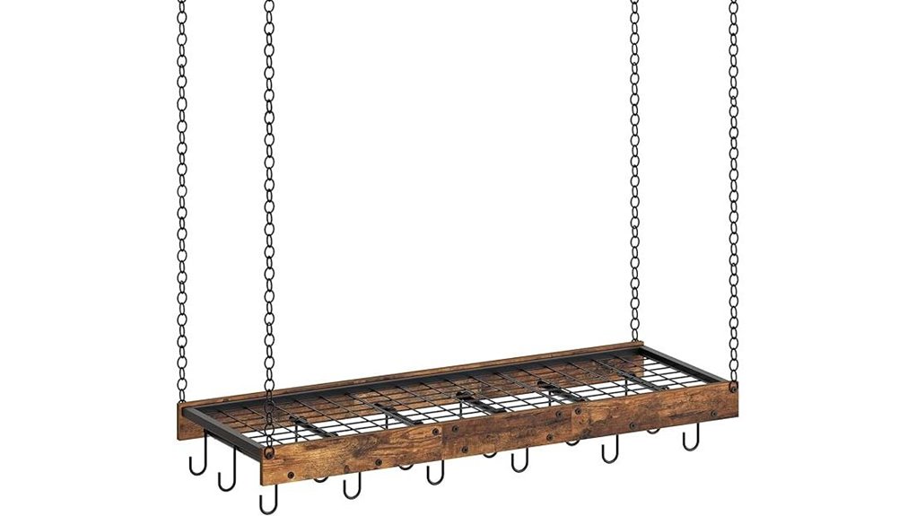 industrial hanging pot rack