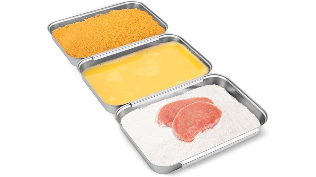 interlocking breading tray set