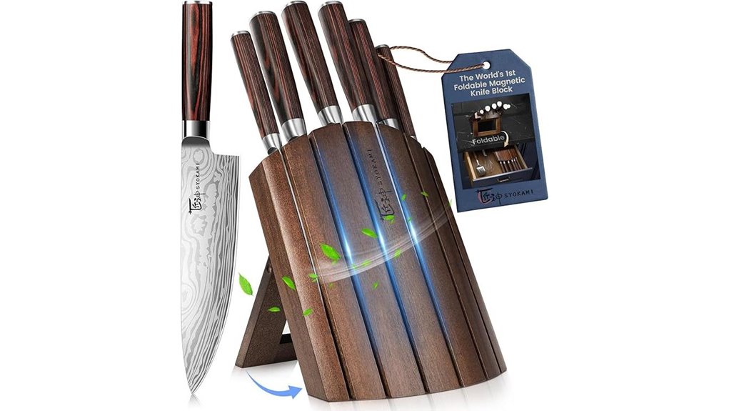 japanese knife set block