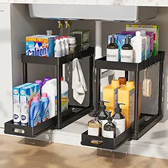 kitchen and bathroom organizers