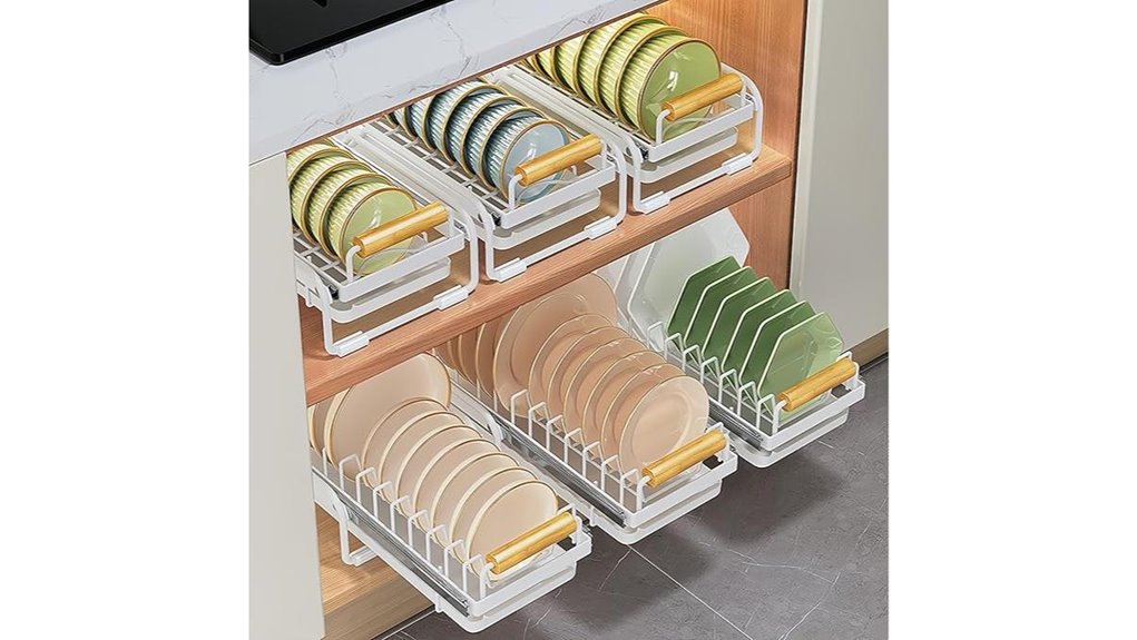 kitchen cabinet dish organizer