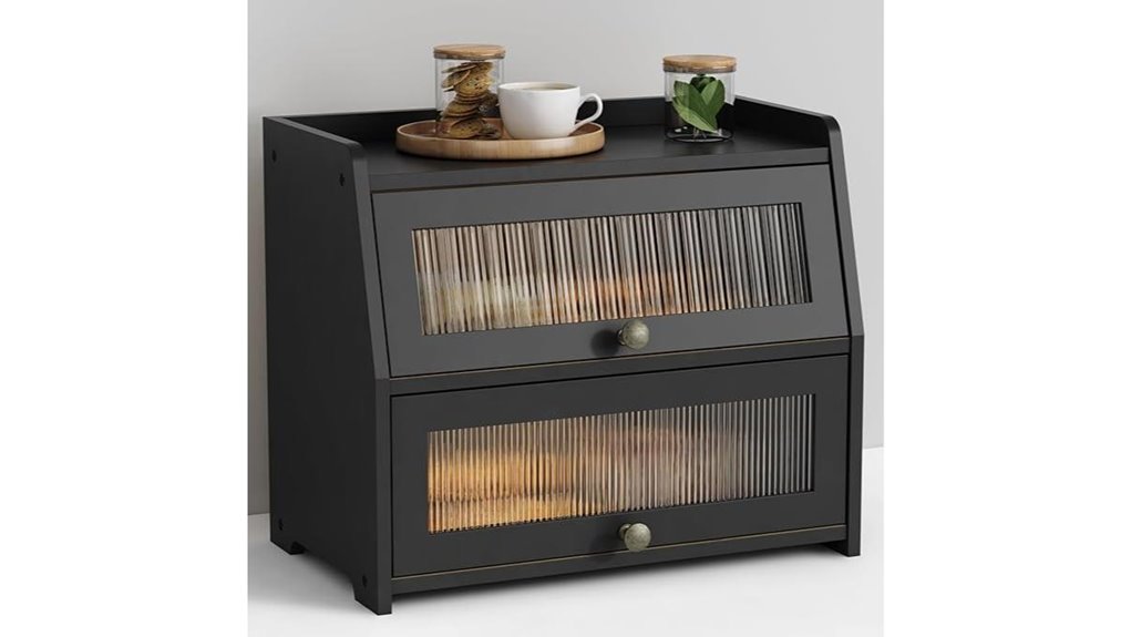 kitchen countertop bread storage