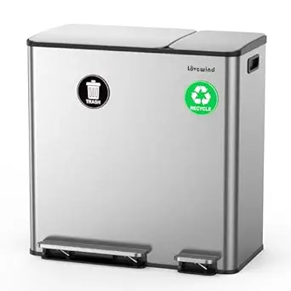 kitchen dual trash bins