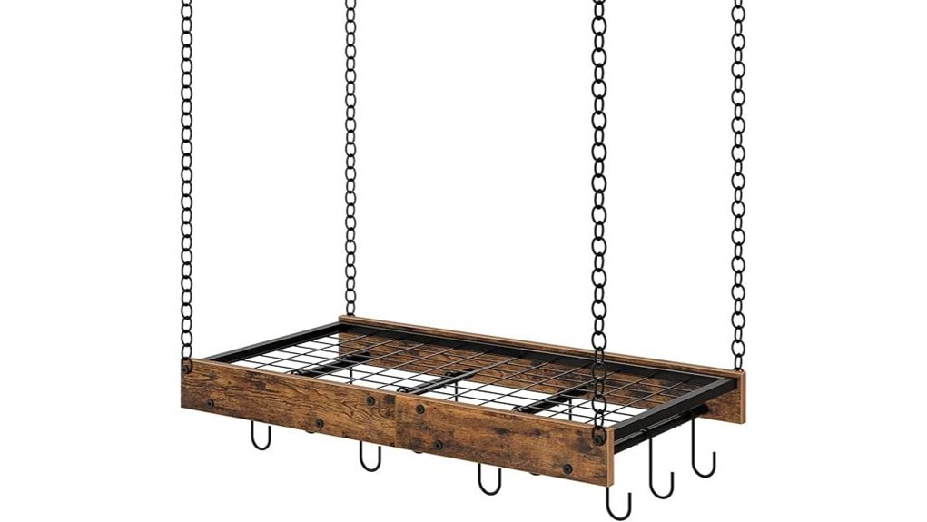 kitchen storage pot rack