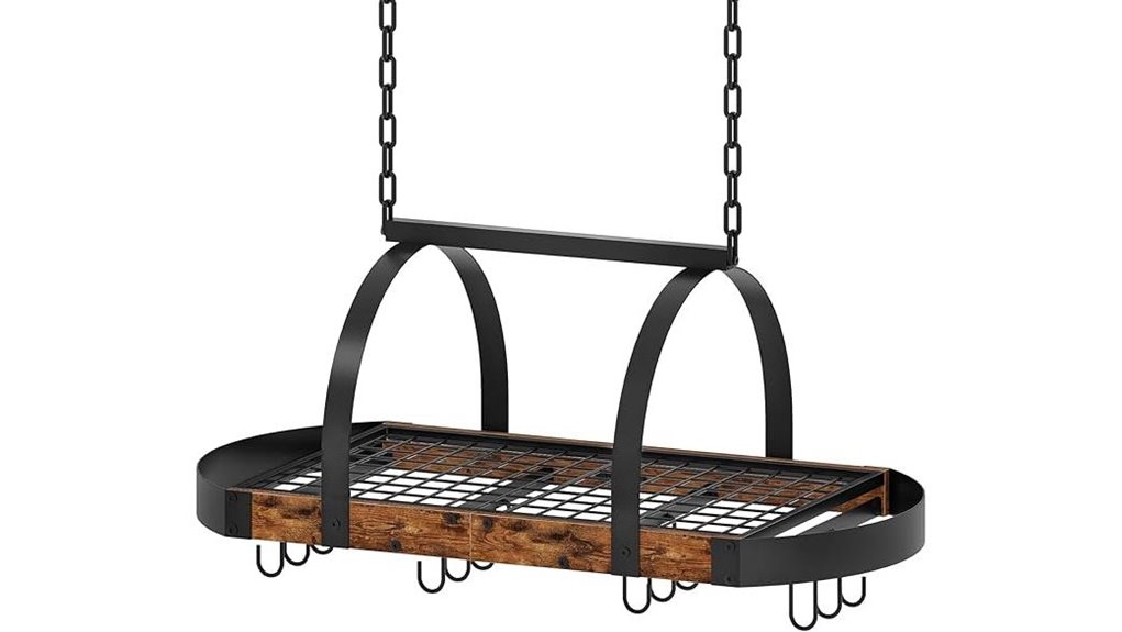 kitchen storage pot rack