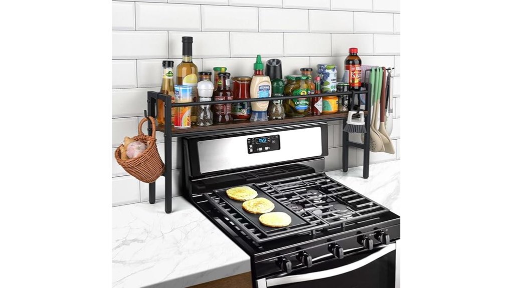 kitchen stove spice storage