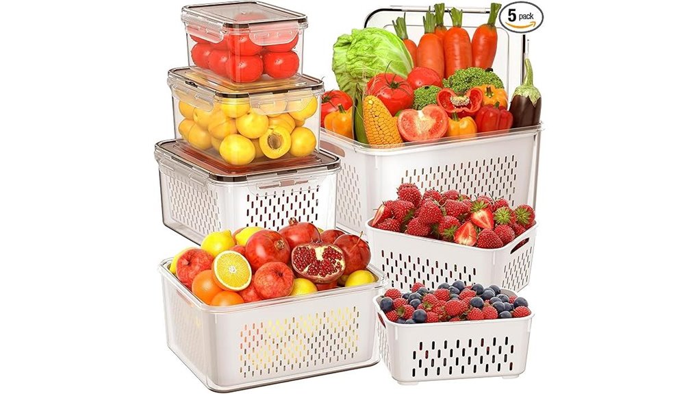 large airtight fruit containers