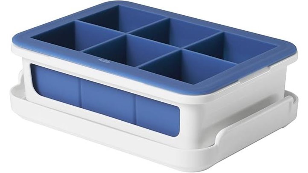 large blue ice tray