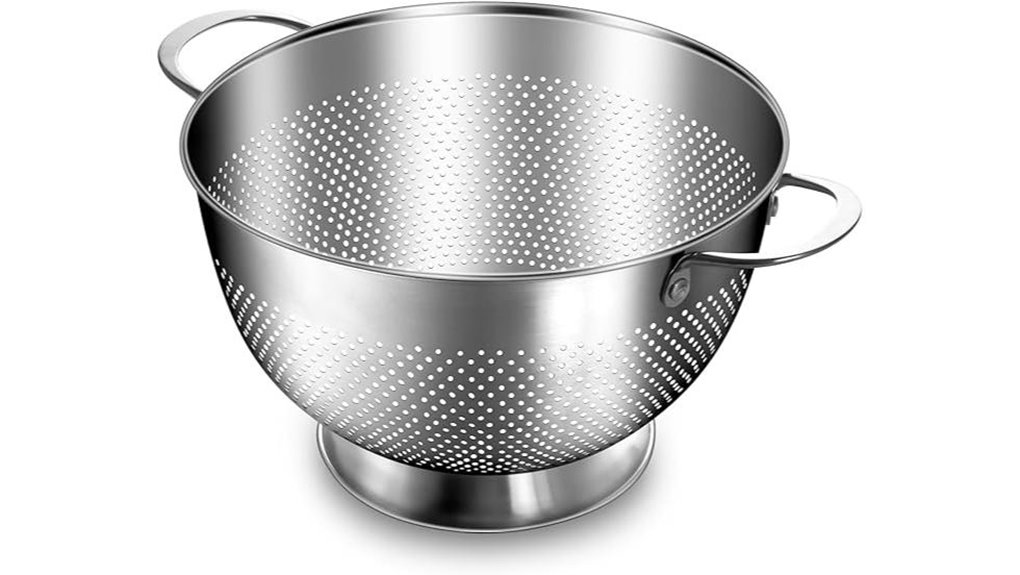 large stainless steel strainer