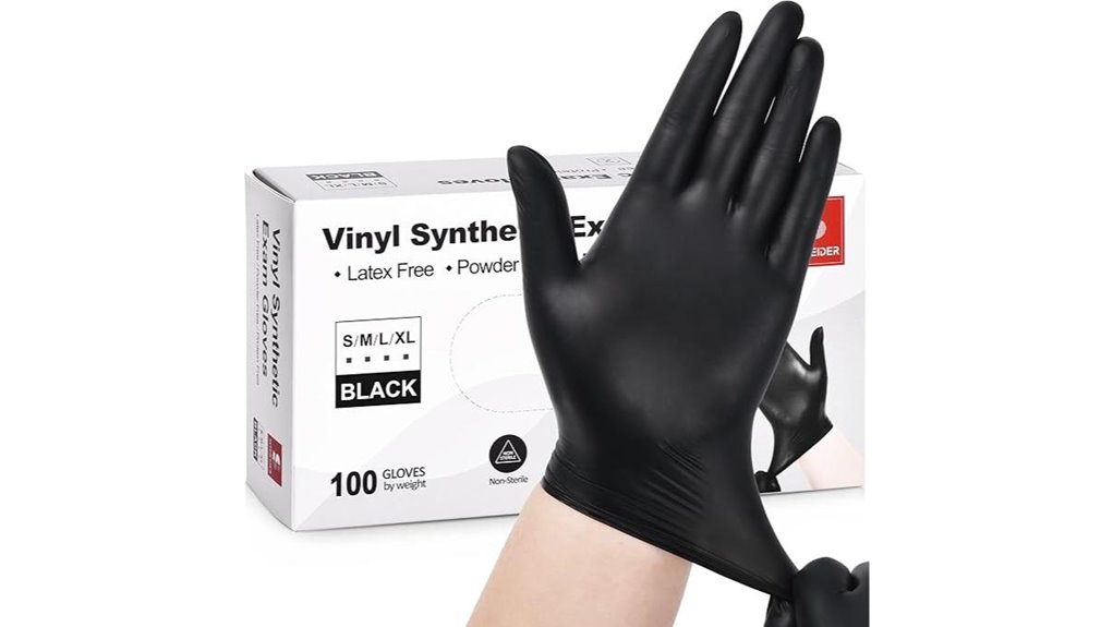 latex free vinyl exam gloves