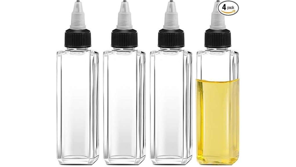 leak proof condiment squeeze bottles