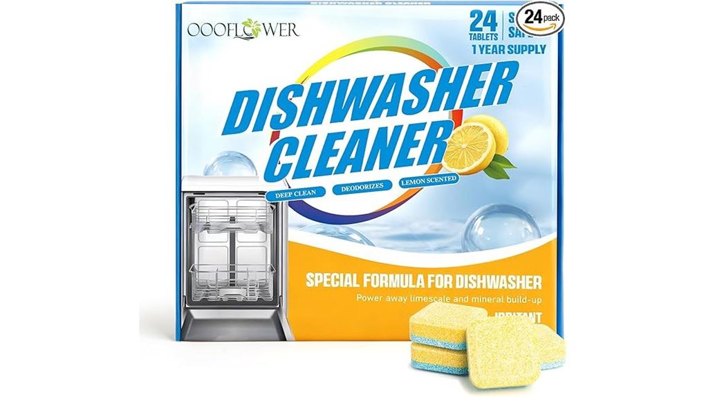 lemon scented dishwasher cleaner tablets