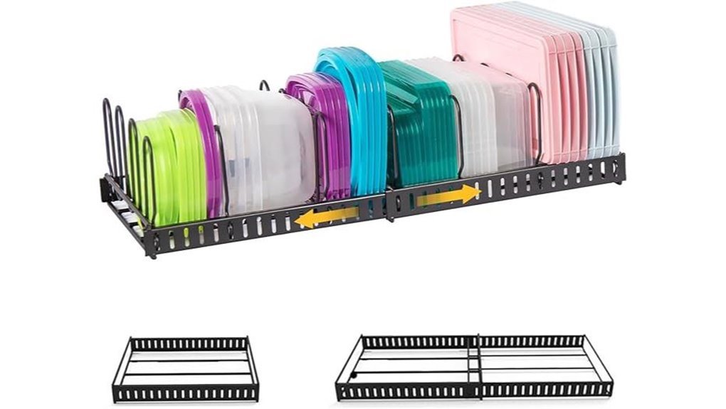 lid organizer with dividers