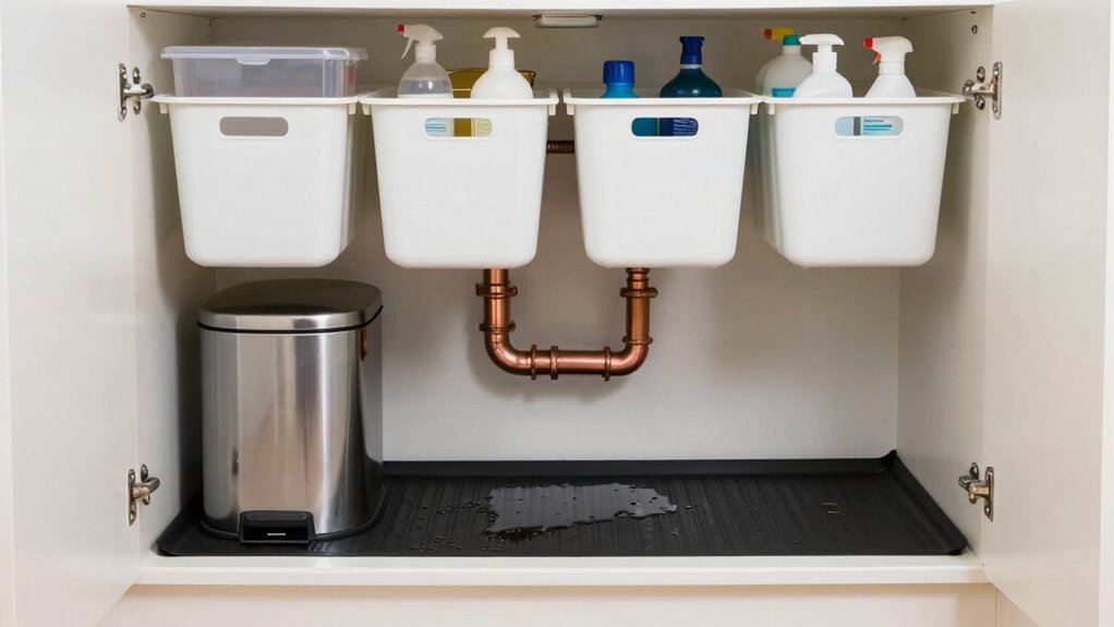 line cabinet floor waterproofly