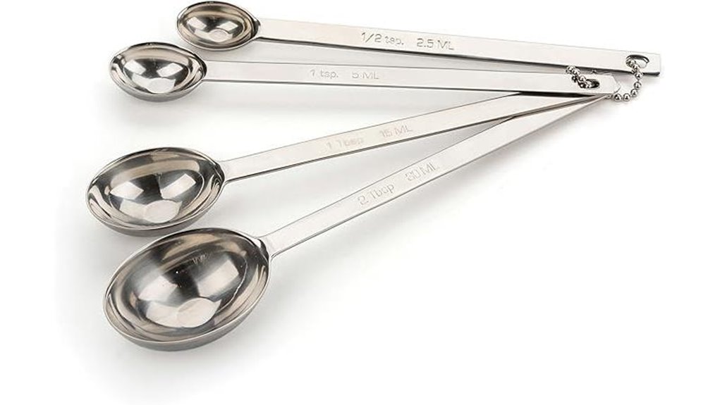 long stainless steel spoons